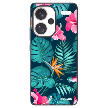 Picasee silikónový čierny obal pre Xiaomi Redmi Note 13 Pro+ 5G - Pink Monstera