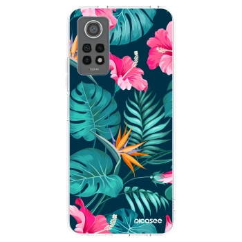 Picasee silikónový prehľadný obal pre Xiaomi Redmi Note 12 Pro 4G - Pink Monstera
