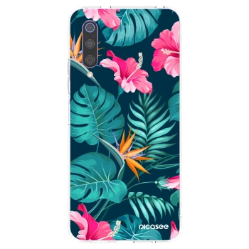 Picasee silikónový prehľadný obal pre Xiaomi Mi 9 - Pink Monstera