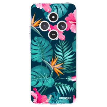 Picasee silikónový prehľadný obal pre Xiaomi Redmi 14C - Pink Monstera