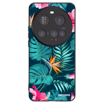 Picasee silikónový čierny obal pre Xiaomi 15 Ultra - Pink Monstera