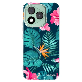 Picasee silikónový prehľadný obal pre Honor 400 Lite 5G - Pink Monstera