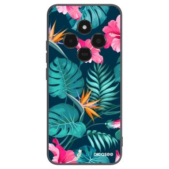 Picasee silikónový čierny obal pre Xiaomi Poco C75 - Pink Monstera