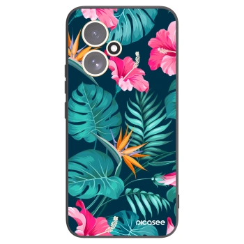 Picasee silikónový čierny obal pre Honor 400 5G - Pink Monstera
