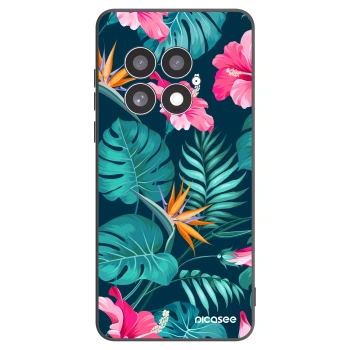 Picasee silikónový čierny obal pre OnePlus 13 5G - Pink Monstera