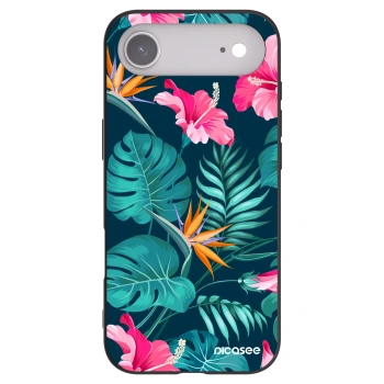 Picasee silikónový čierny obal pre Apple iPhone Air - Pink Monstera