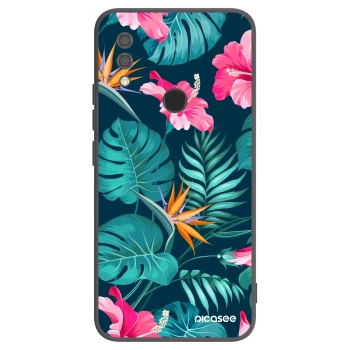 Picasee silikónový čierny obal pre Xiaomi Redmi 7 - Pink Monstera