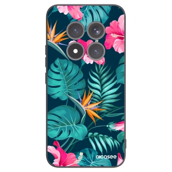 Picasee silikónový čierny obal pre Xiaomi Redmi Note 15 Pro+ - Pink Monstera