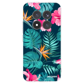 Picasee silikónový prehľadný obal pre Xiaomi Redmi Note 15 Pro+ - Pink Monstera