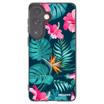Picasee silikónový čierny obal pre Samsung Galaxy S26+ - Pink Monstera