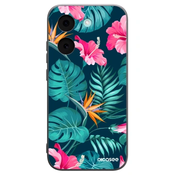 Picasee silikónový čierny obal pre Xiaomi Poco X8 Pro - Pink Monstera