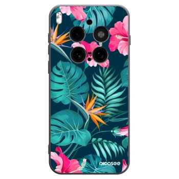 Picasee silikónový čierny obal pre Vivo X300 Pro - Pink Monstera