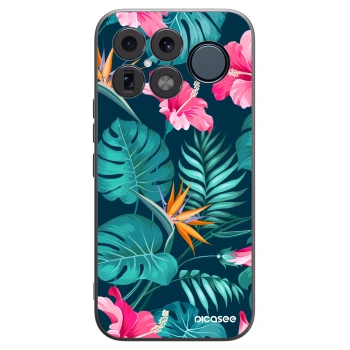 Picasee silikónový čierny obal pre Xiaomi Poco F8 Ultra - Pink Monstera