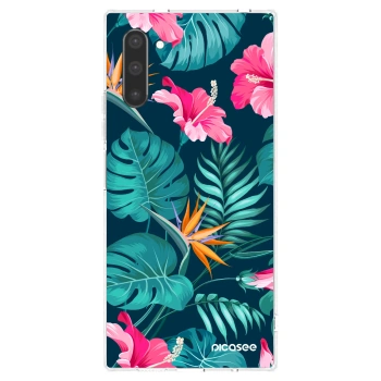 Picasee silikónový prehľadný obal pre Samsung Galaxy Note 10 N970F - Pink Monstera