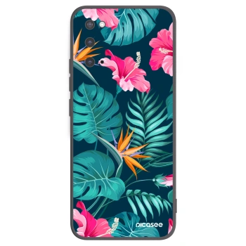 Picasee silikónový čierny obal pre Samsung Galaxy S20 G980F - Pink Monstera