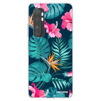 Picasee silikónový prehľadný obal pre Xiaomi Mi Note 10 Lite - Pink Monstera