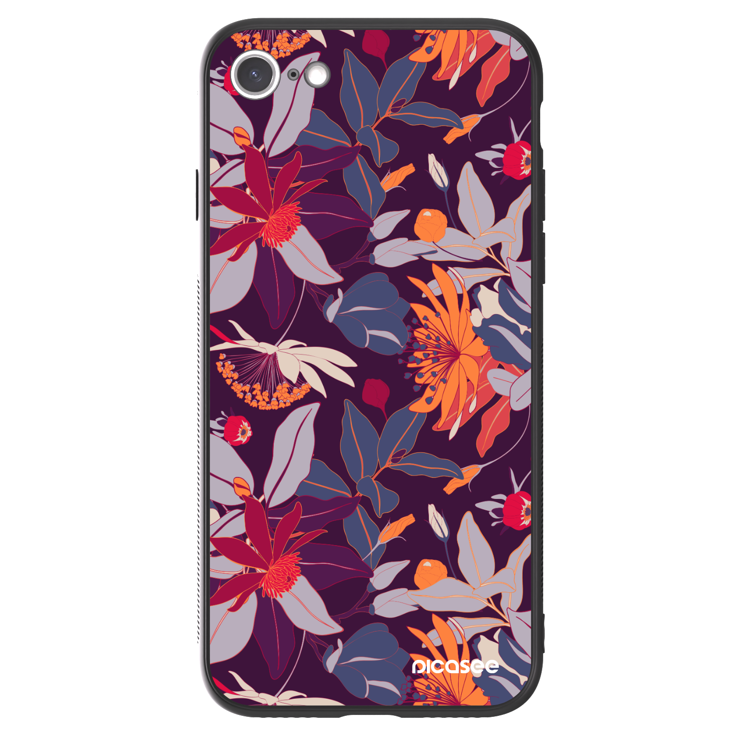 Picasee ULTIMATE CASE pro Apple iPhone SE 2020 - Purple Leaf