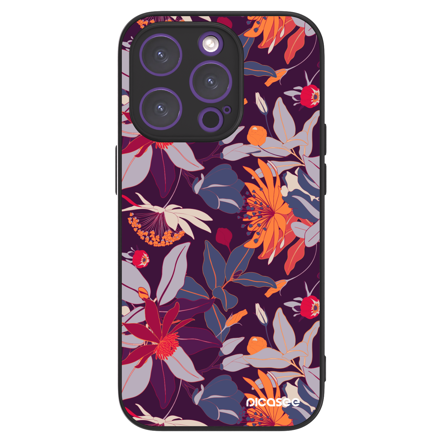 Picasee ULTIMATE CASE MagSafe pro Apple iPhone 14 Pro - Purple Leaf