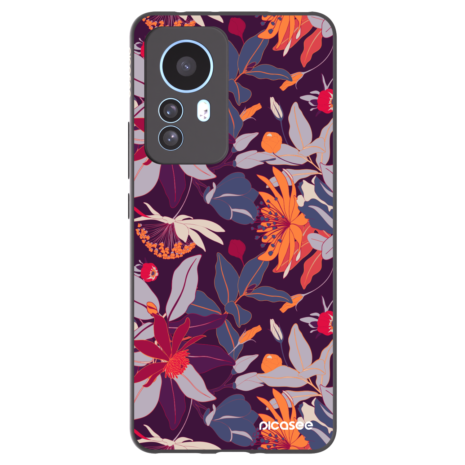 Picasee silikónový čierny obal pre Xiaomi 12T Pro - Purple Leaf