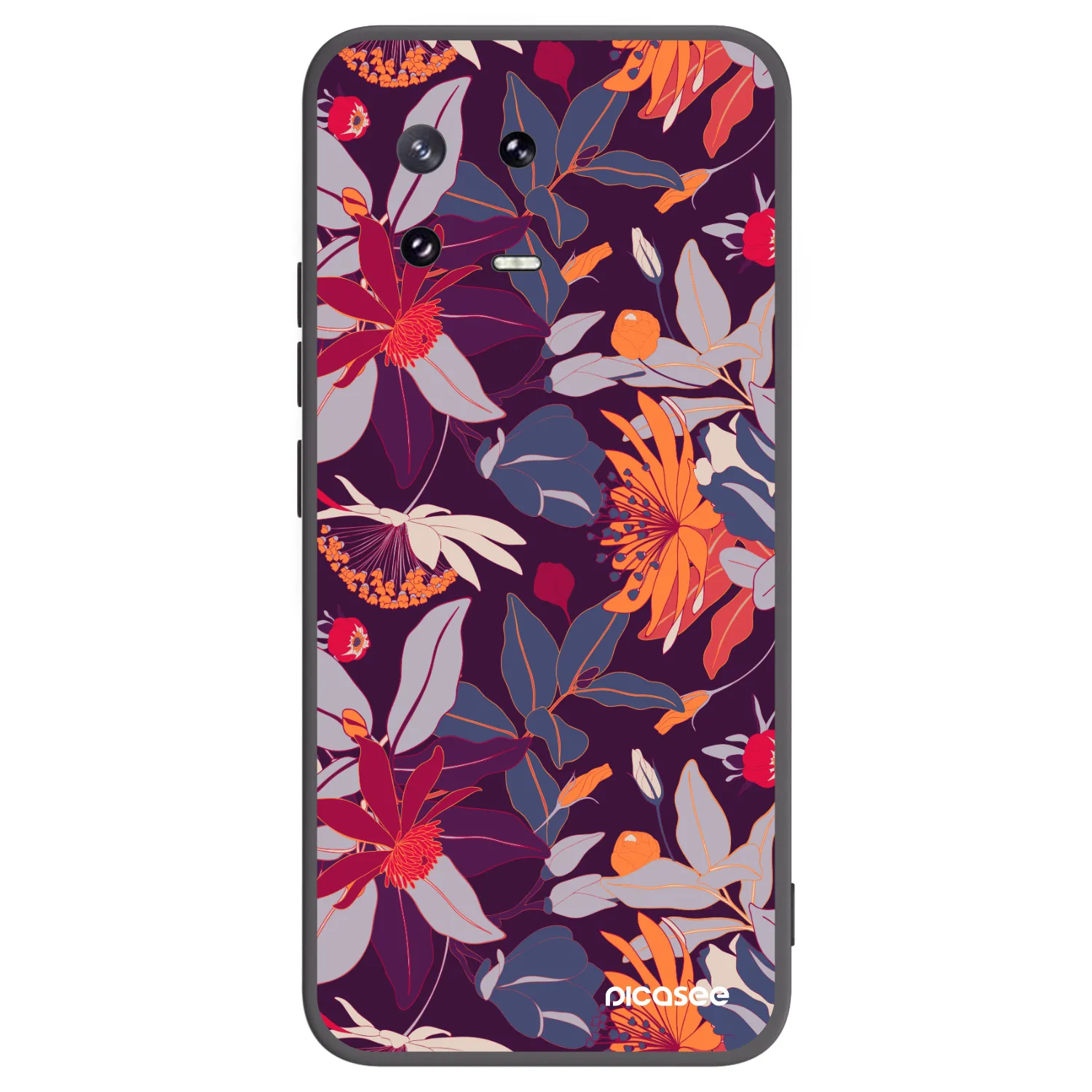 Picasee silikónový čierny obal pre Xiaomi 13 Pro - Purple Leaf