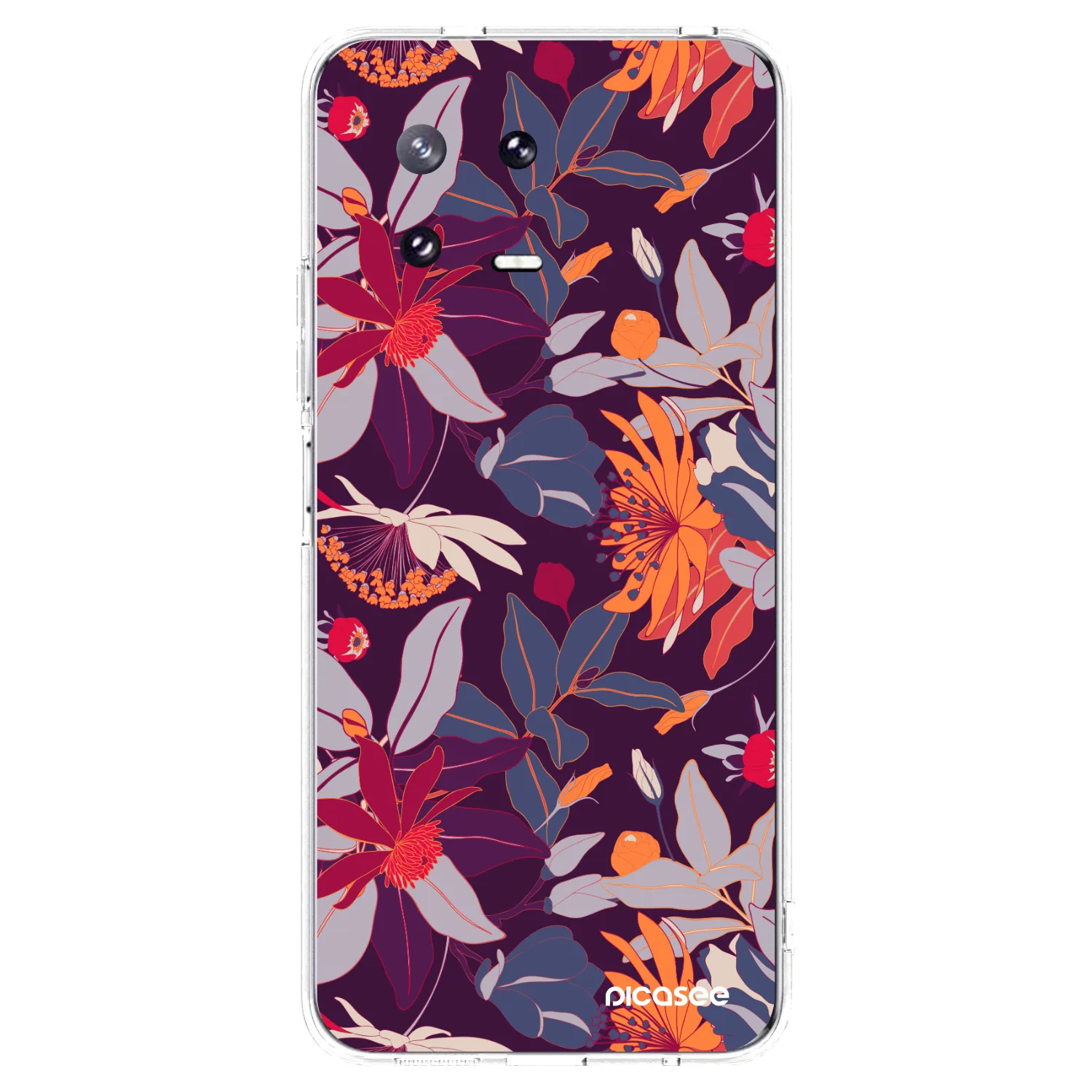 Picasee silikónový prehľadný obal pre Xiaomi 13 Pro - Purple Leaf