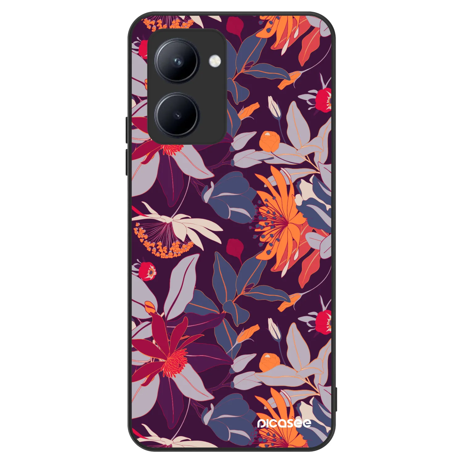 Picasee ULTIMATE CASE pro Realme C33 (2023) - Purple Leaf