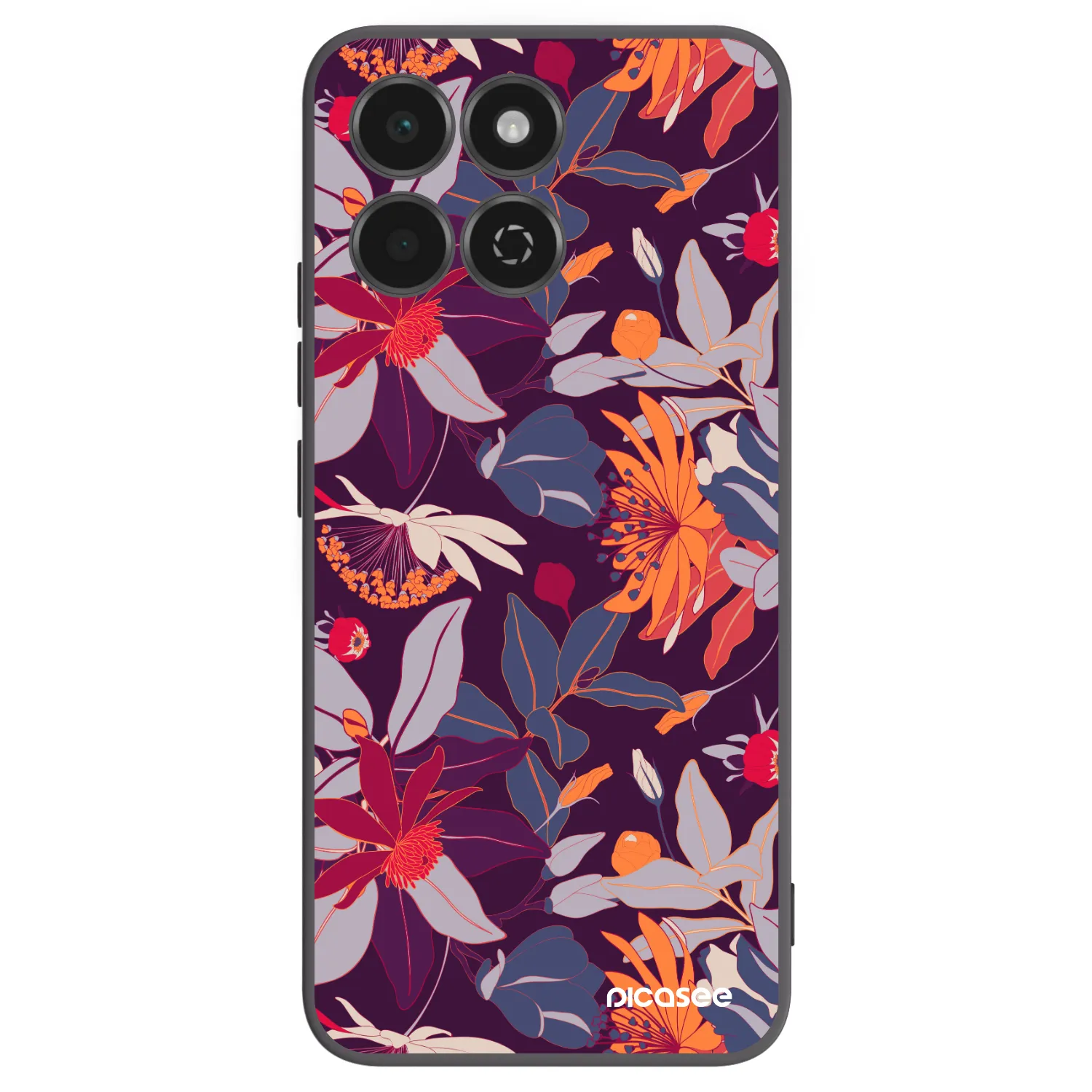 Picasee silikónový čierny obal pre Honor 200 Smart 5G - Purple Leaf