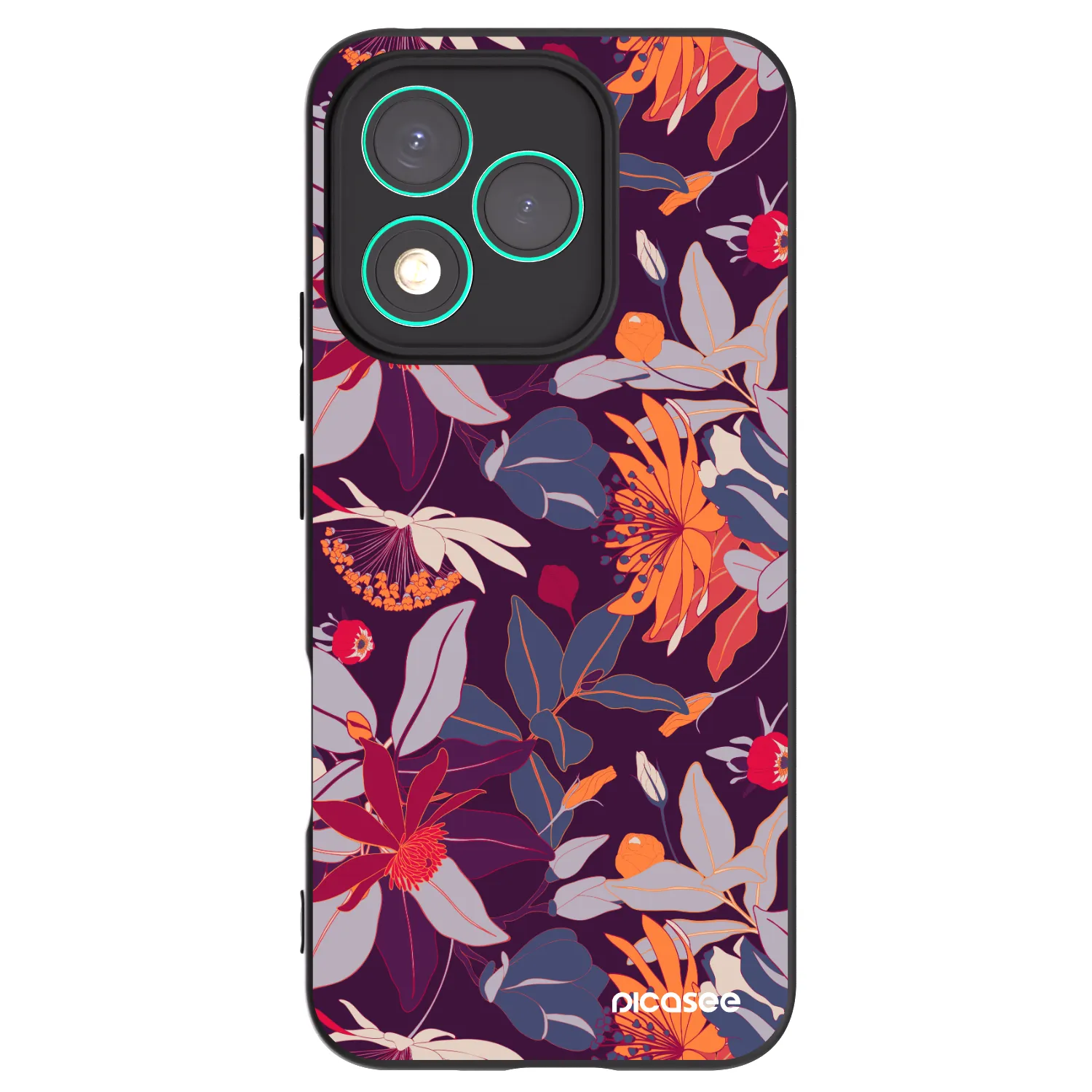 Picasee silikónový čierny obal pre Honor 400 Lite 5G - Purple Leaf