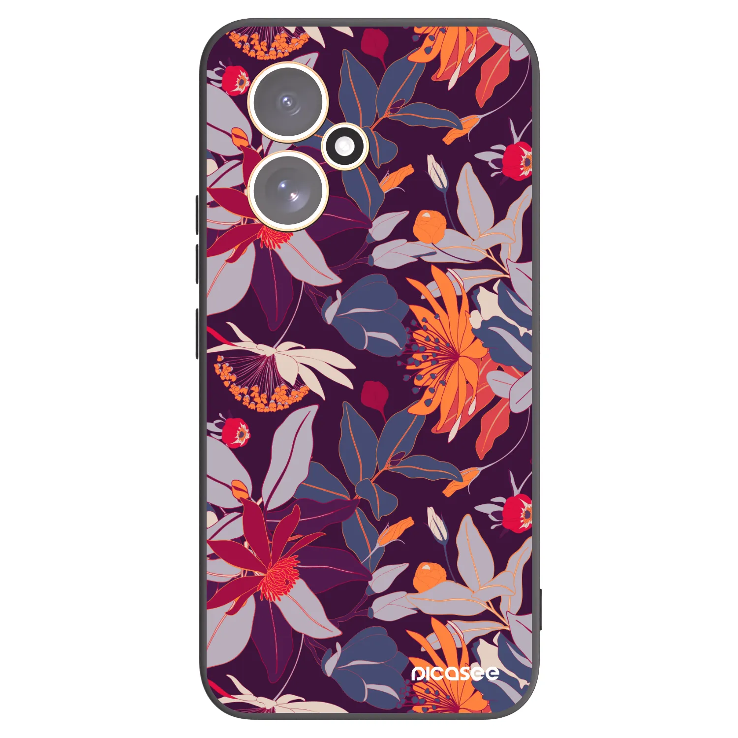 Picasee silikónový čierny obal pre Honor 400 5G - Purple Leaf