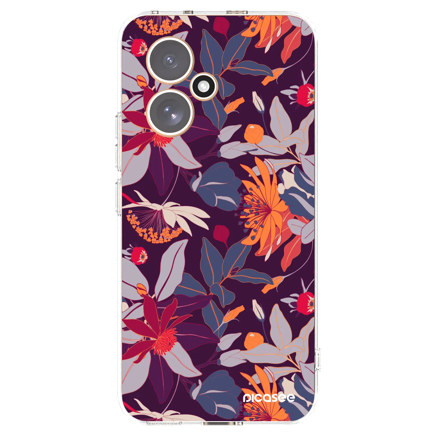 Picasee silikónový prehľadný obal pre Honor 400 5G - Purple Leaf