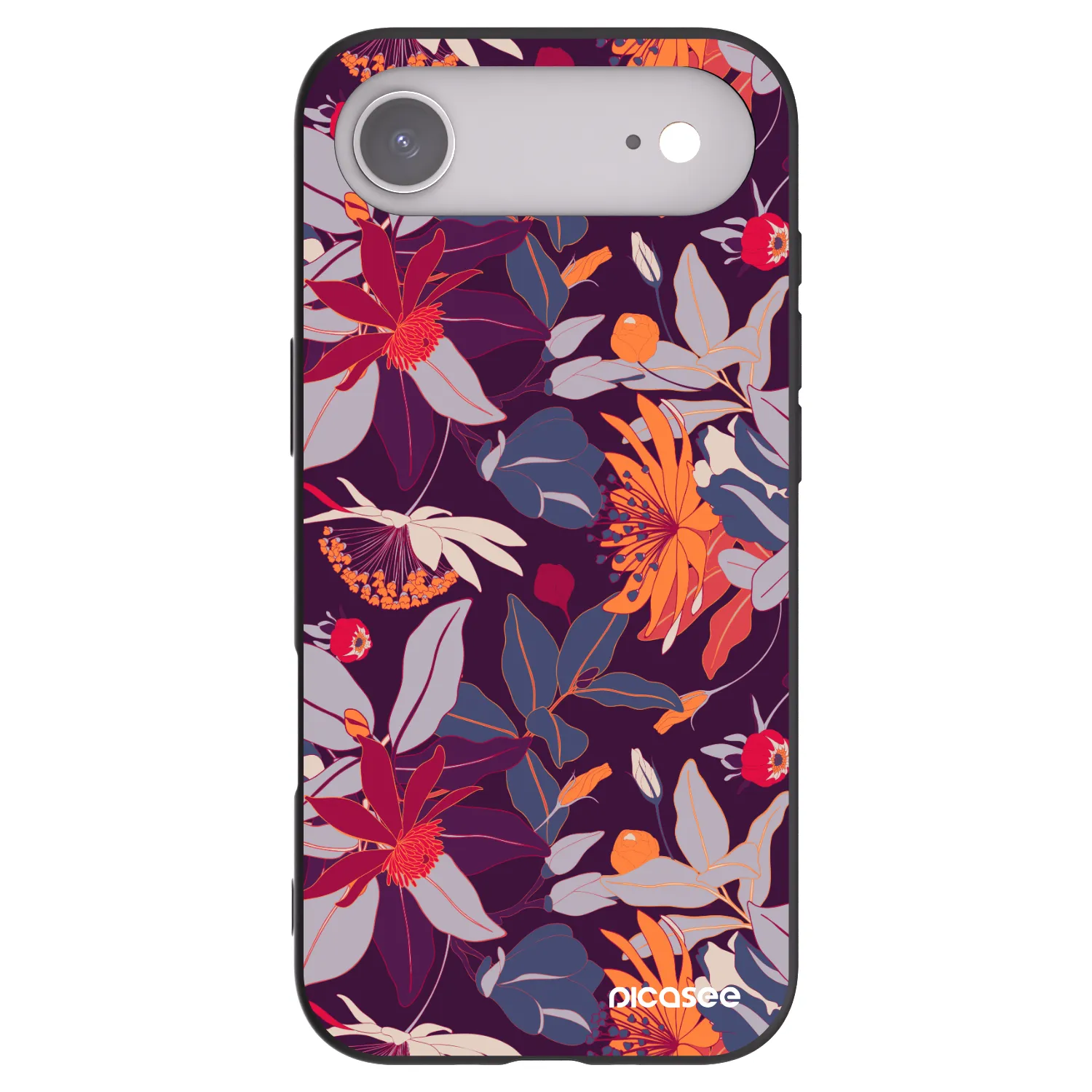 Picasee silikónový čierny obal pre Apple iPhone Air - Purple Leaf