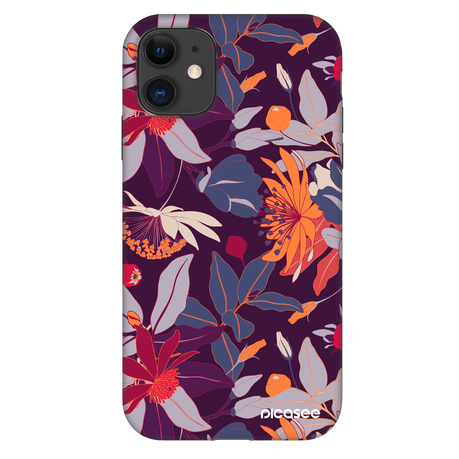 Picasee Fashion Case pre Apple iPhone 11 - Purple Leaf