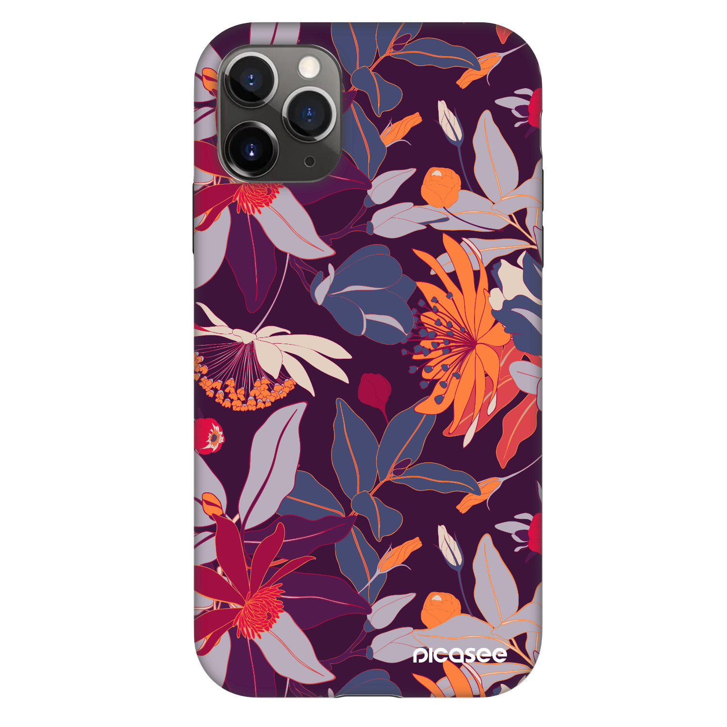 Picasee Fashion Case pre Apple iPhone 11 Pro - Purple Leaf