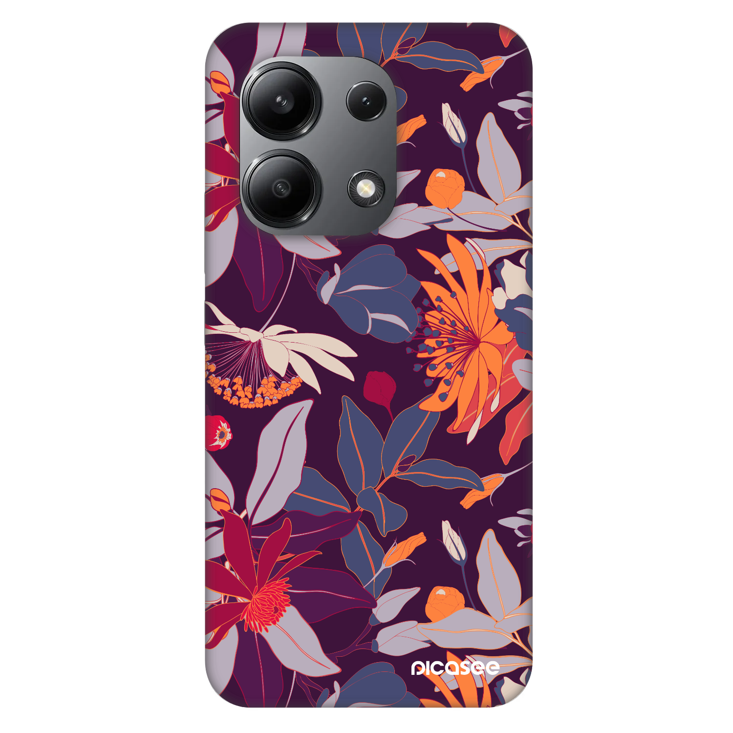 Picasee Fashion Case pre Xiaomi Redmi Note 13 4G - Purple Leaf