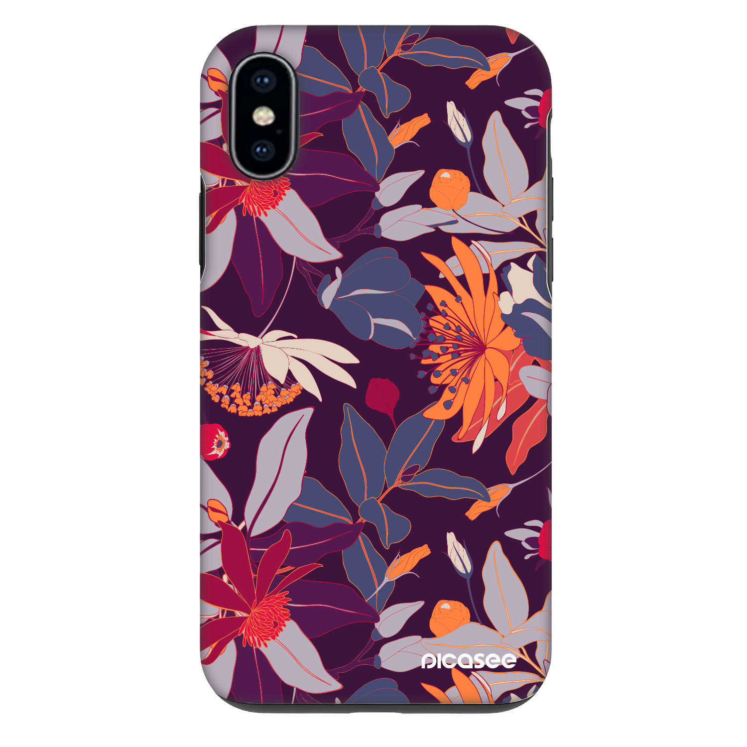 Picasee Fashion Case pre Apple iPhone X/XS - Purple Leaf