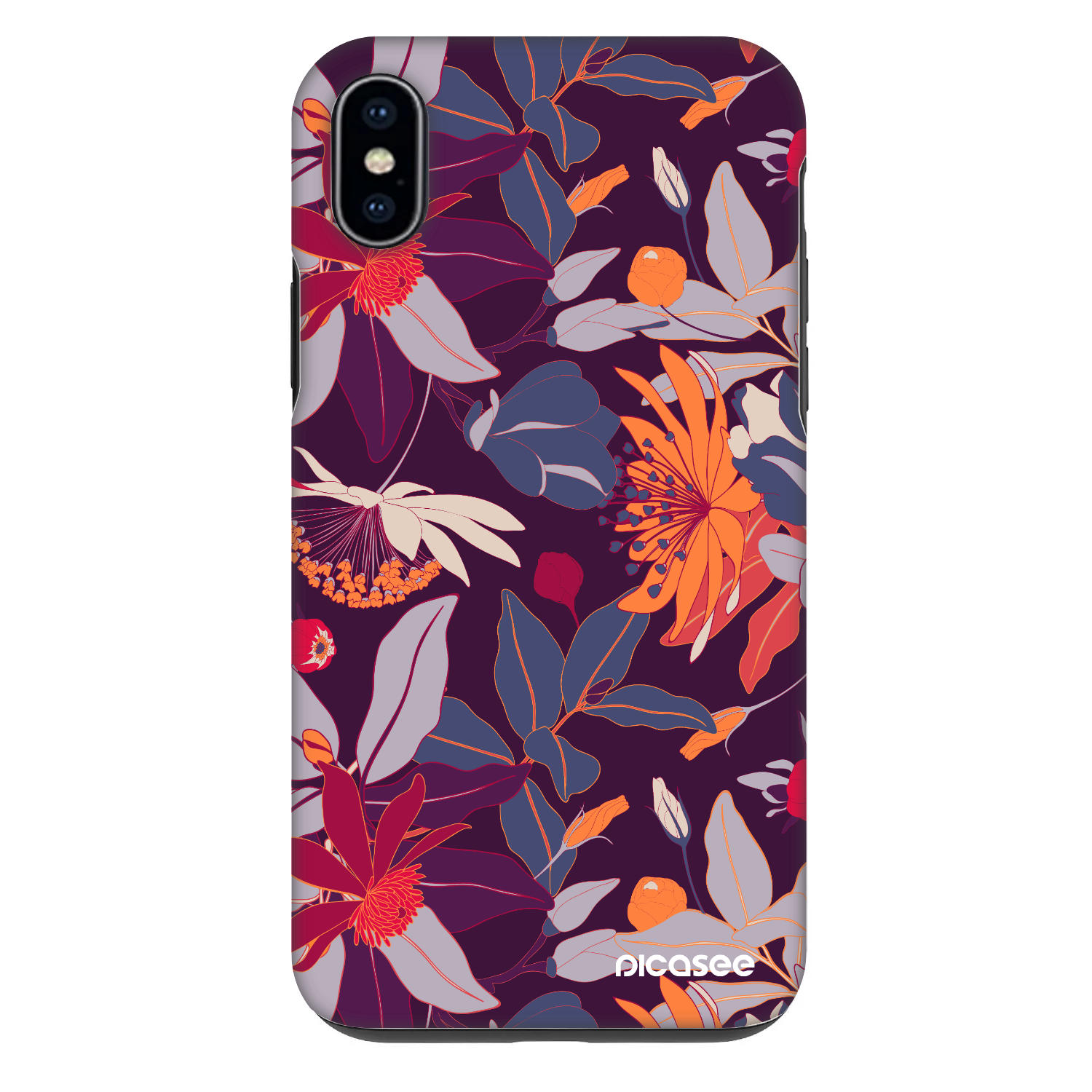 Picasee Fashion Case pre Apple iPhone XS Max - Purple Leaf