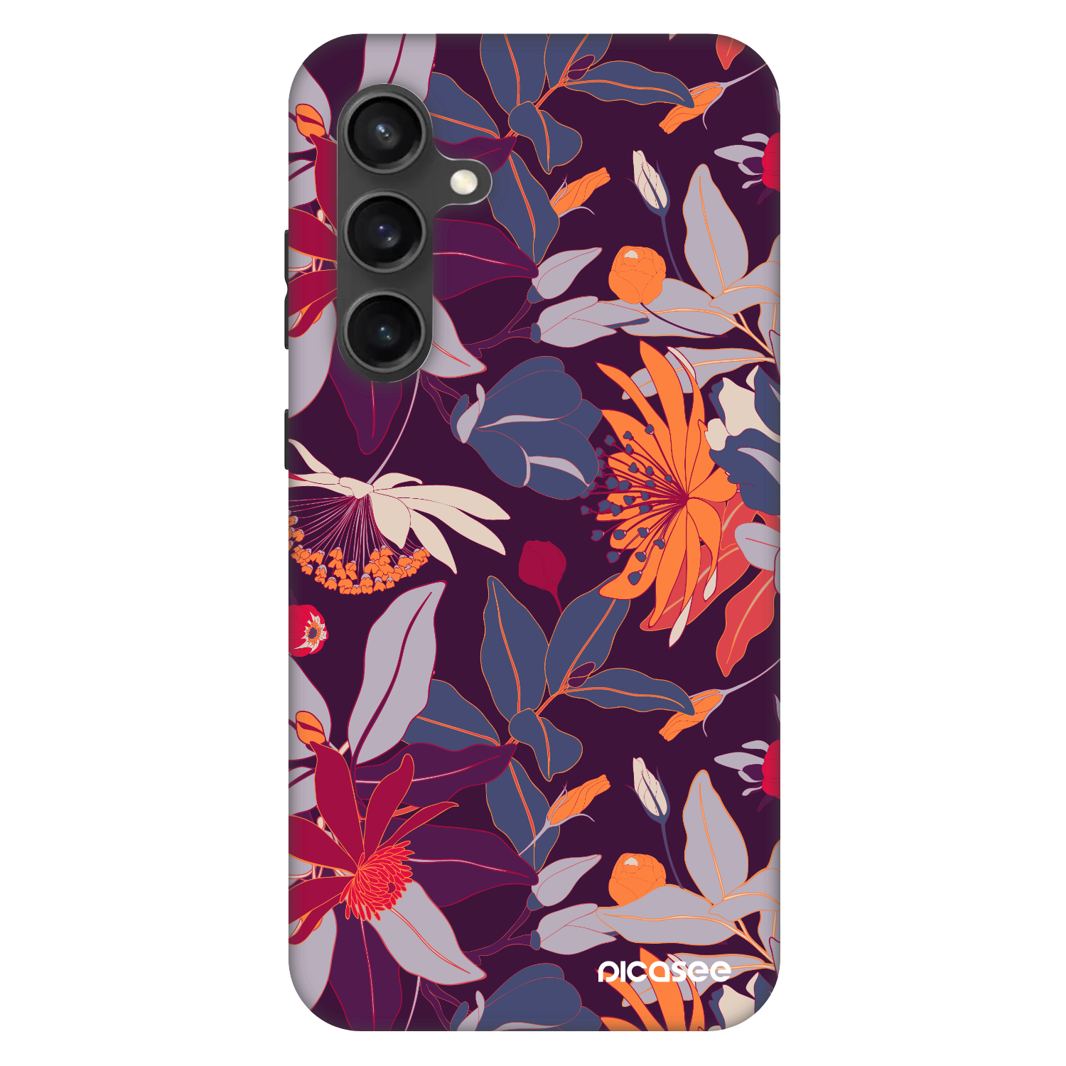 Picasee Fashion Case pre Samsung Galaxy S24 FE S721B - Purple Leaf