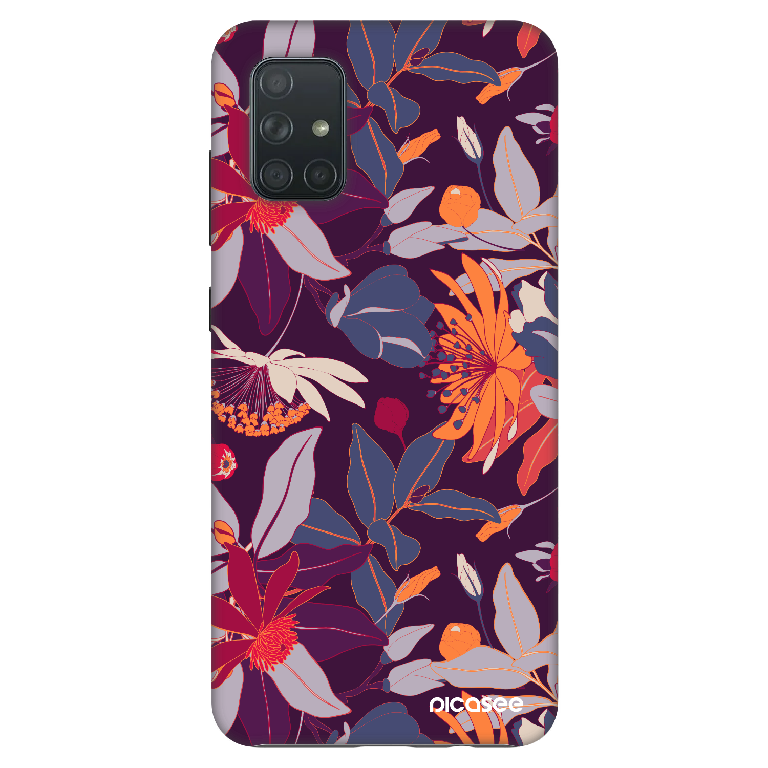 Picasee Fashion Case pre Samsung Galaxy A71 A715F - Purple Leaf