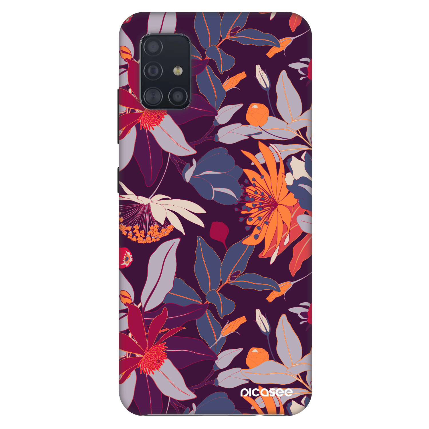 Picasee Fashion Case pre Samsung Galaxy A51 A515F - Purple Leaf