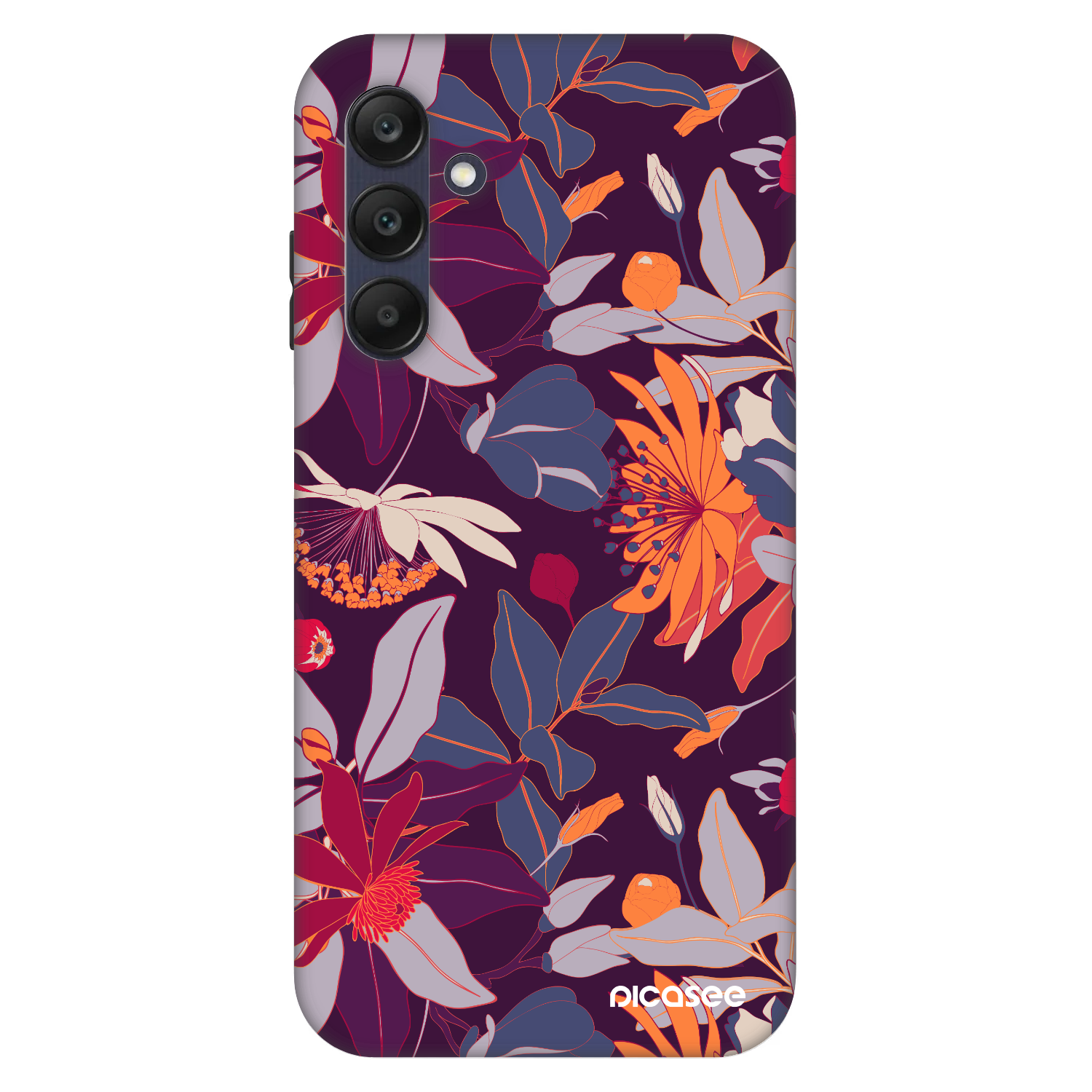 Picasee Fashion Case pre Samsung Galaxy A25 A256B 5G - Purple Leaf