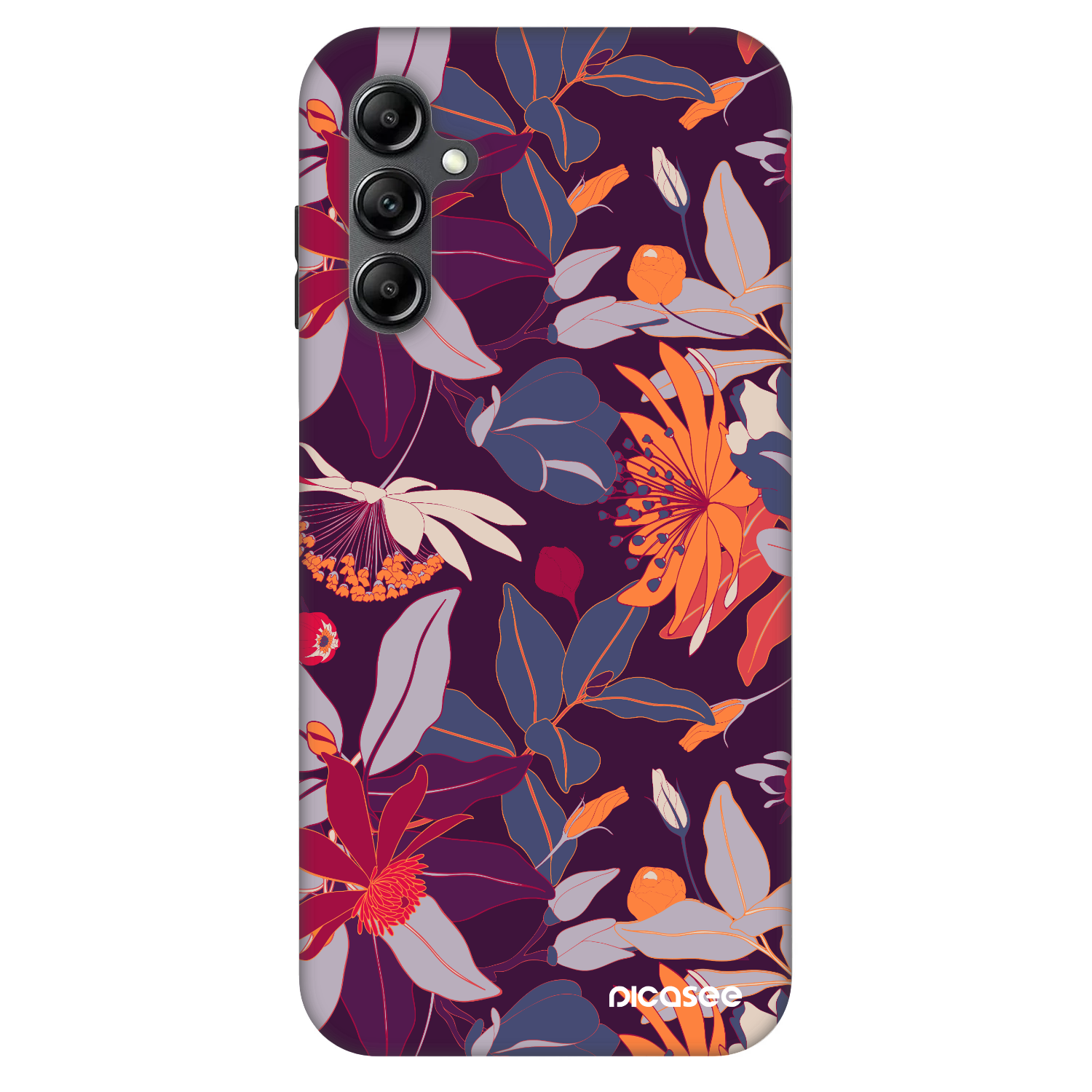 Picasee Fashion Case pre Samsung Galaxy A14 5G A146P - Purple Leaf