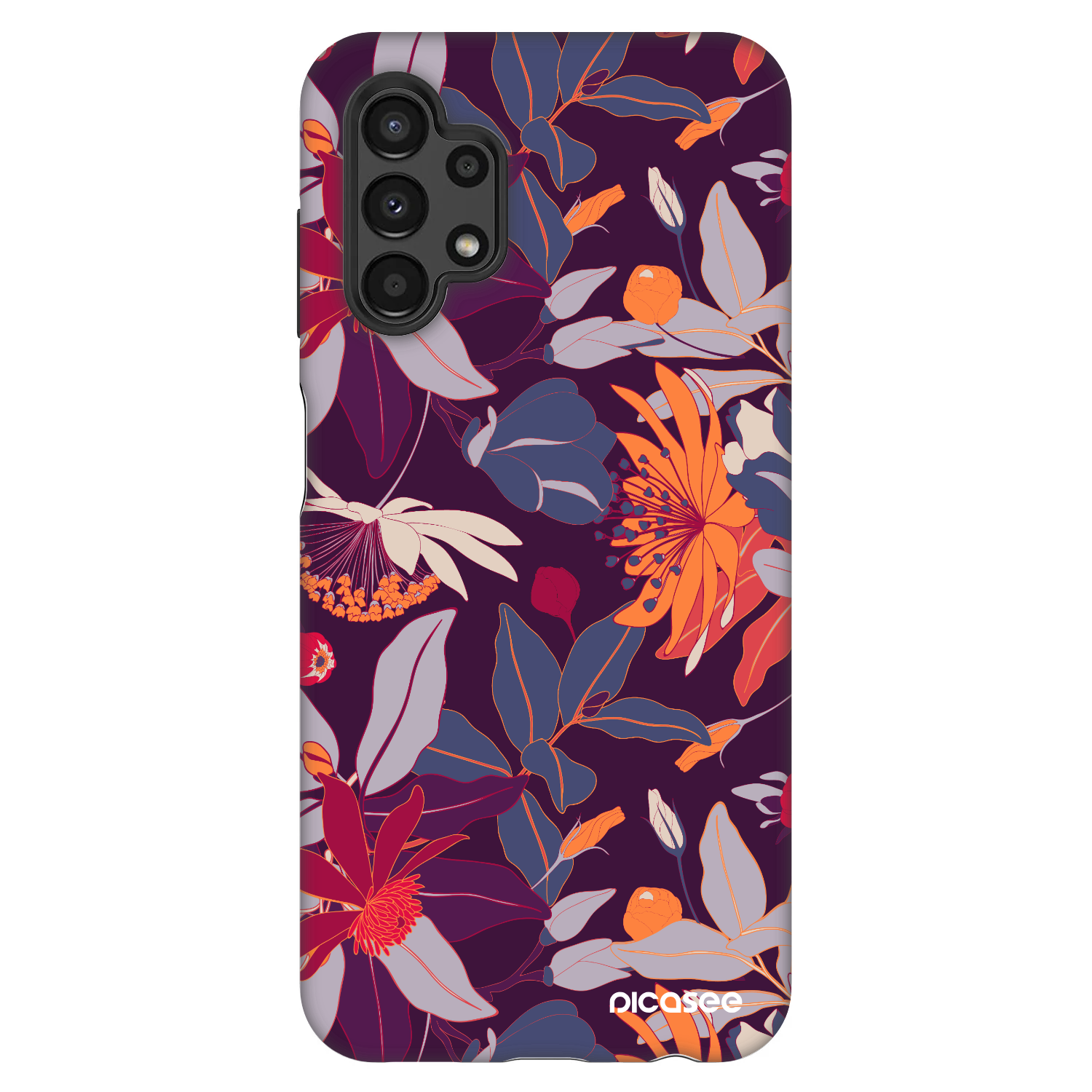 Picasee Fashion Case pre Samsung Galaxy A13 4G A135 - Purple Leaf