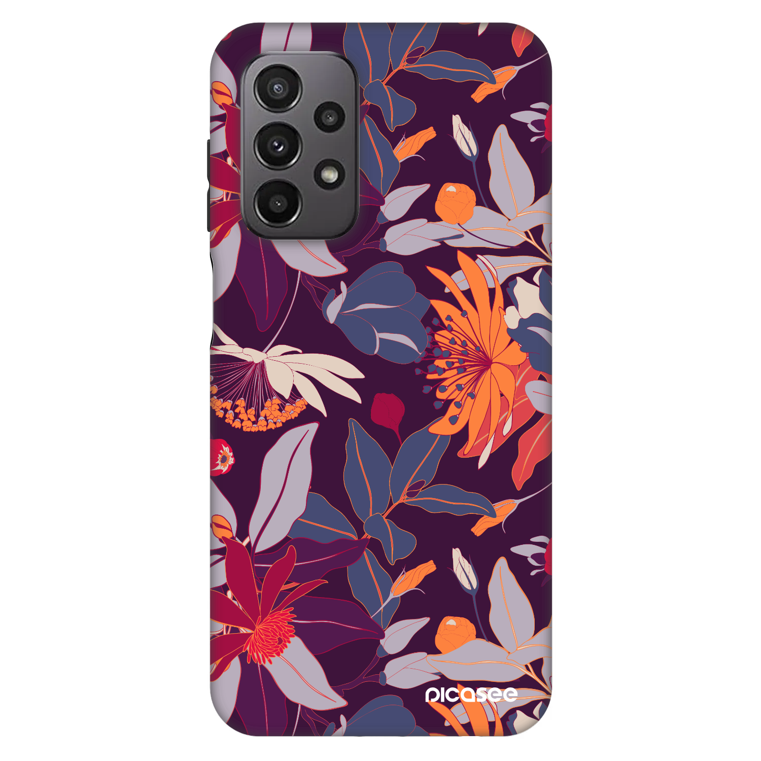Picasee Fashion Case pre Samsung Galaxy A23 A235F 4G - Purple Leaf