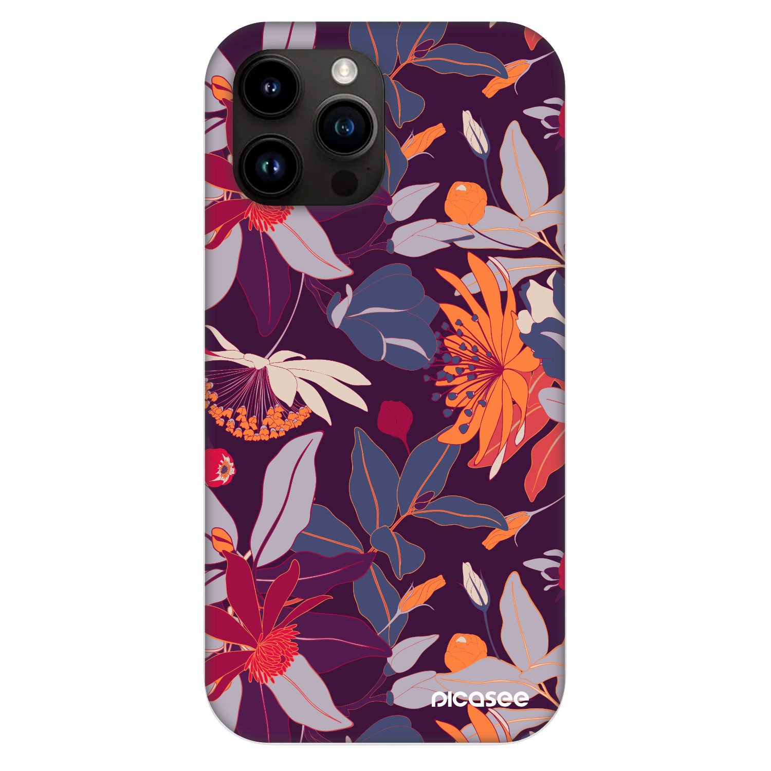 Fashion Case MagSafe pre Apple iPhone 13 Pro Max - Purple Leaf