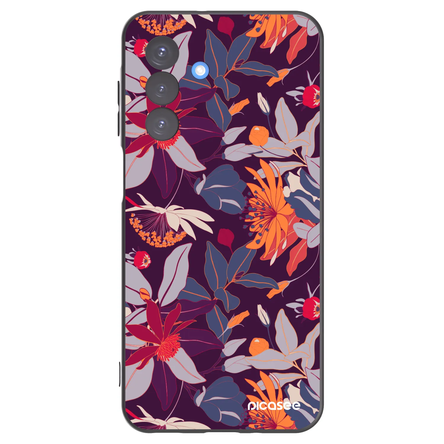 Picasee silikónový čierny obal pre Samsung Galaxy A17 5G - Purple Leaf