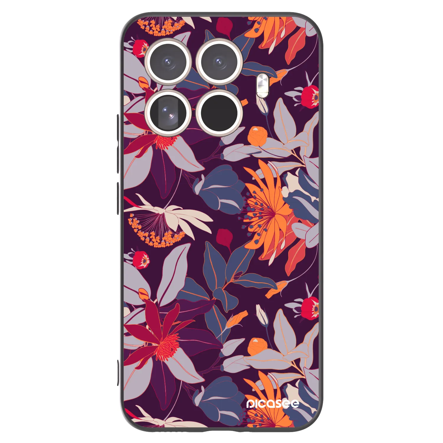 Picasee silikónový čierny obal pre Xiaomi 15T Pro - Purple Leaf