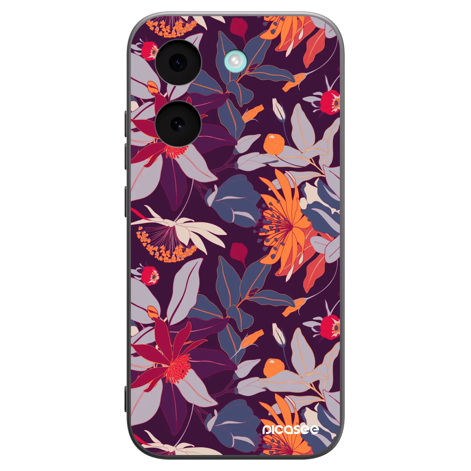 Picasee silikónový čierny obal pre Xiaomi Poco X8 Pro - Purple Leaf