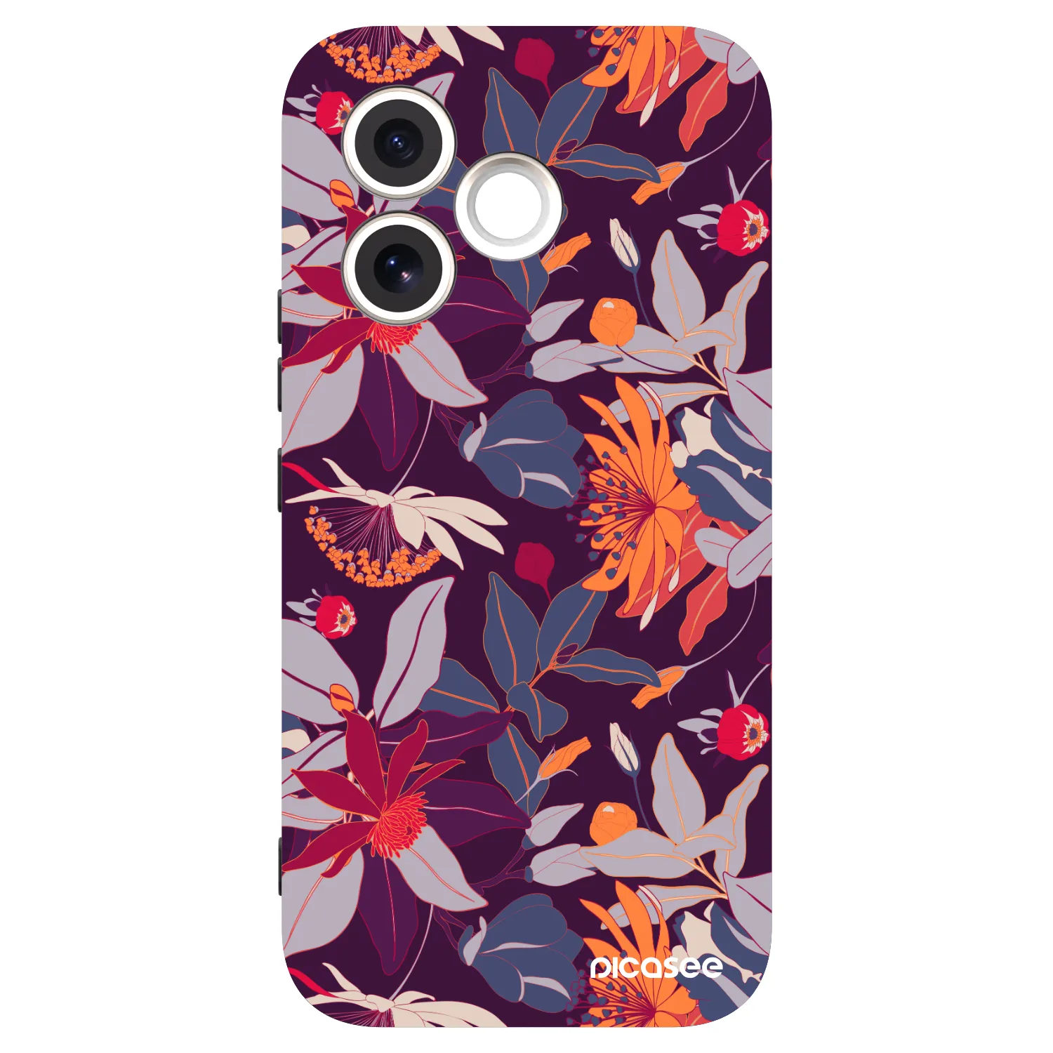 Picasee silikónový čierny obal pre Honor 600 Lite - Purple Leaf