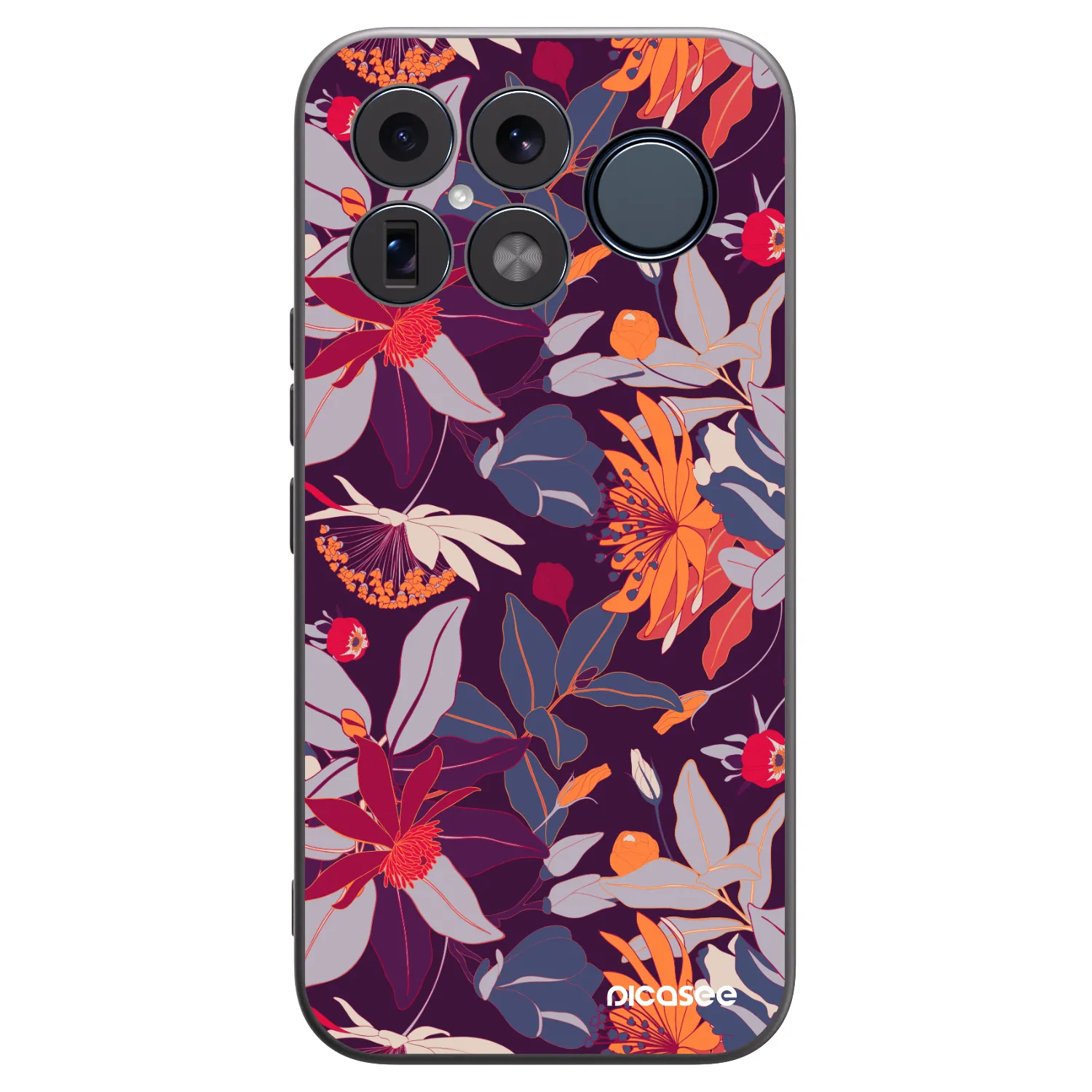 Picasee silikónový čierny obal pre Xiaomi Poco F8 Ultra - Purple Leaf