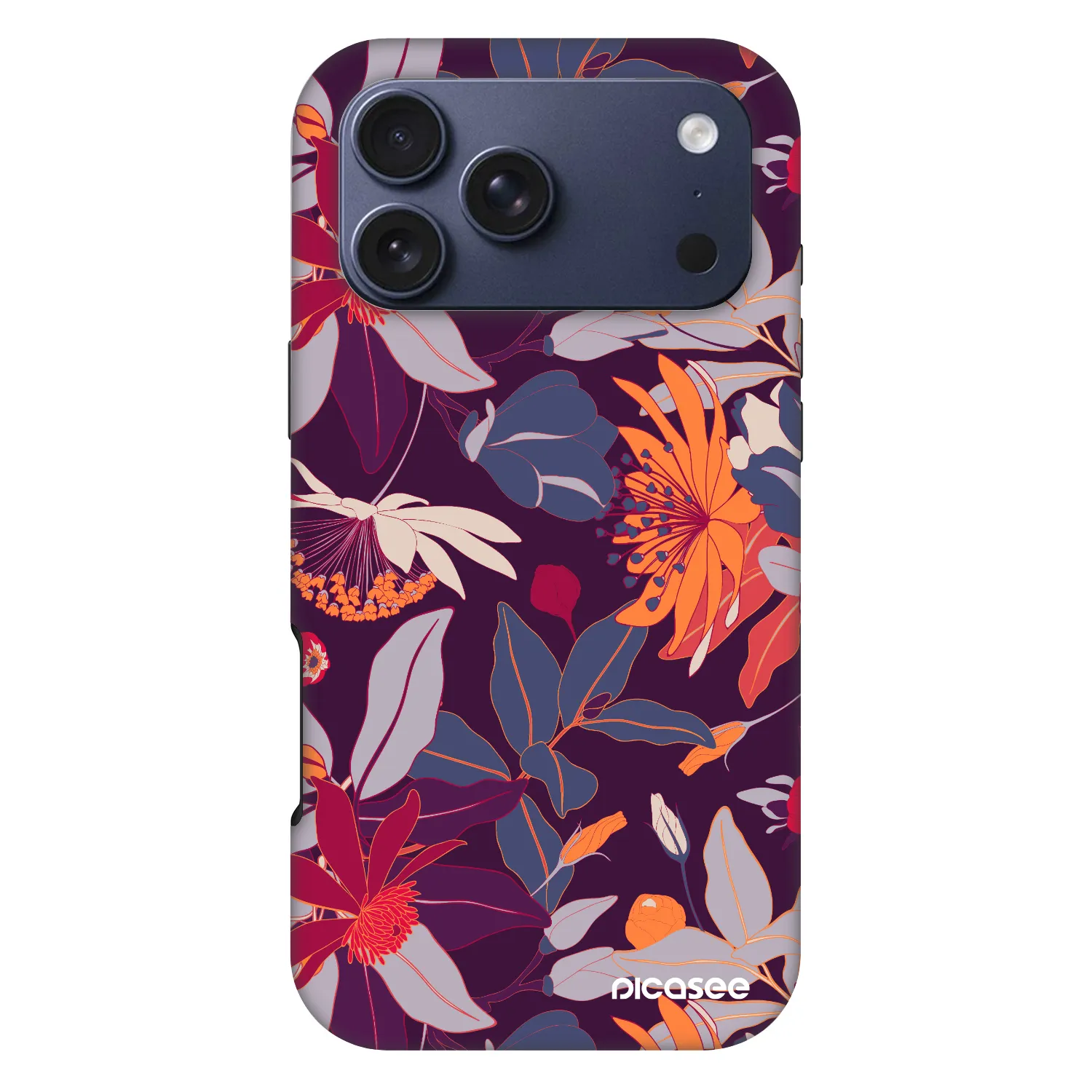 Picasee Fashion Case MagSafe pre Apple iPhone 18 Pro Max - Purple Leaf